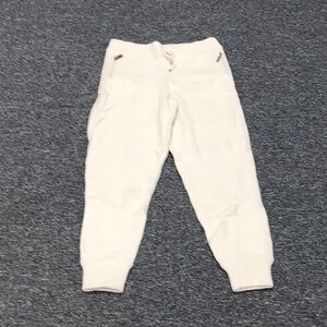 Lauren by Ralph Lauren Cream/Ivory Ribbed Joggers